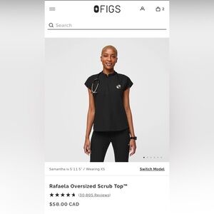 Fig Scrub set Black size Small